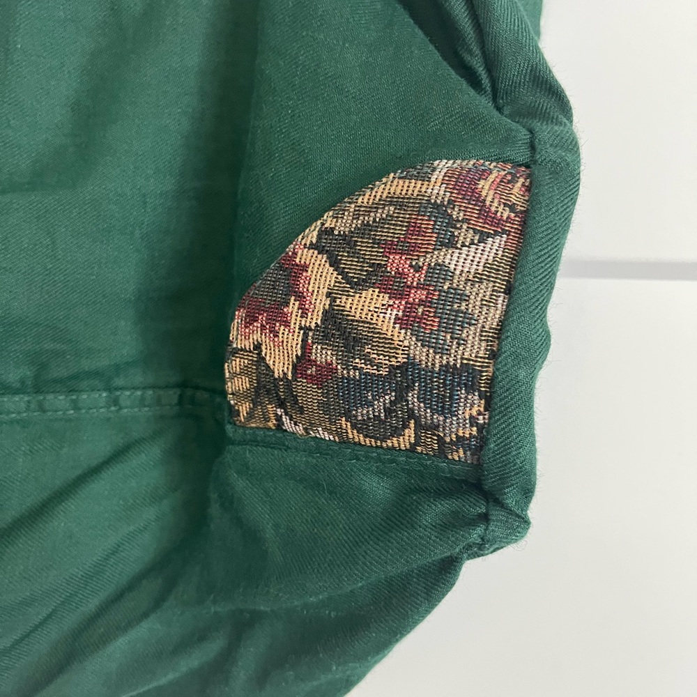 SOLD Vintage Green & Floral Cottagecore Overnight Bag/ Small Bag - Picture 4 of 13